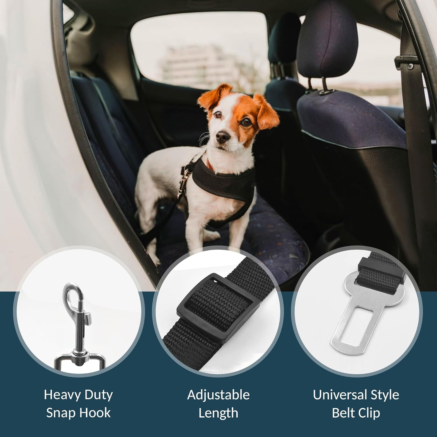Original Adjustable Pet Dog Cat Car Safety Seat Belt image number 3