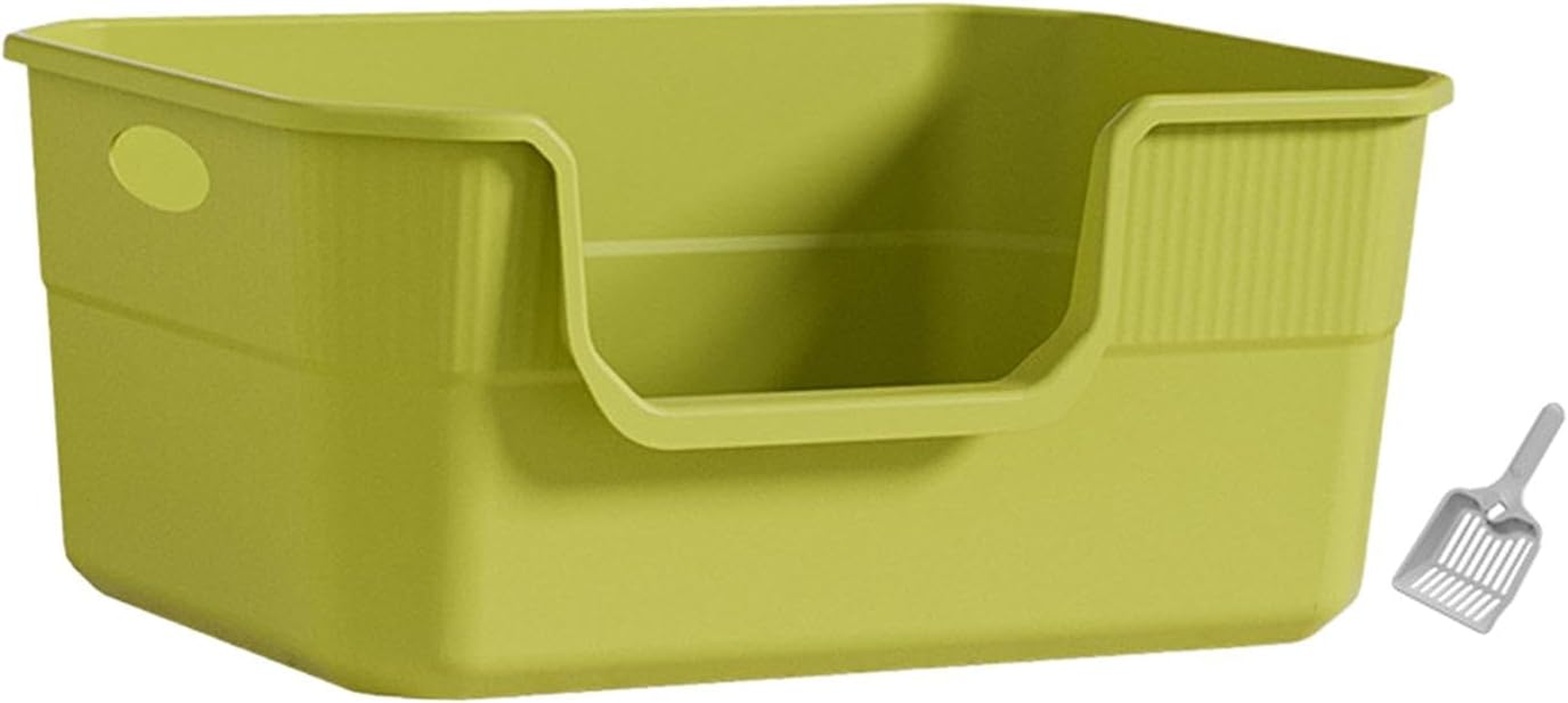 ＡＷＨＡＯ Open Top Pet Litter Box Extra Large for Small and Large Cats Sifting Litter Tray, Green image number 6