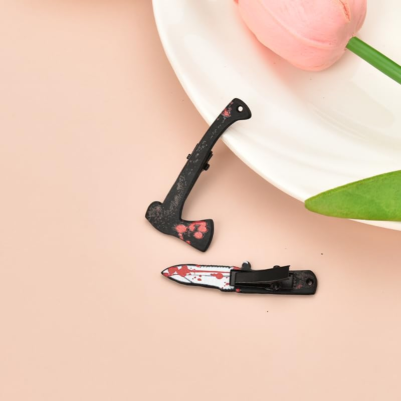 Halloween Costume Hair Clips for Women Thin Thick Hair Blood Hair Clips for Girls Halloween Decorative Hair Clips for Women Hair Accessories Fine Hair Clips for Thin Hair Barrettes for Women Cosplay - Halloween Blood Hair Clips image number 3