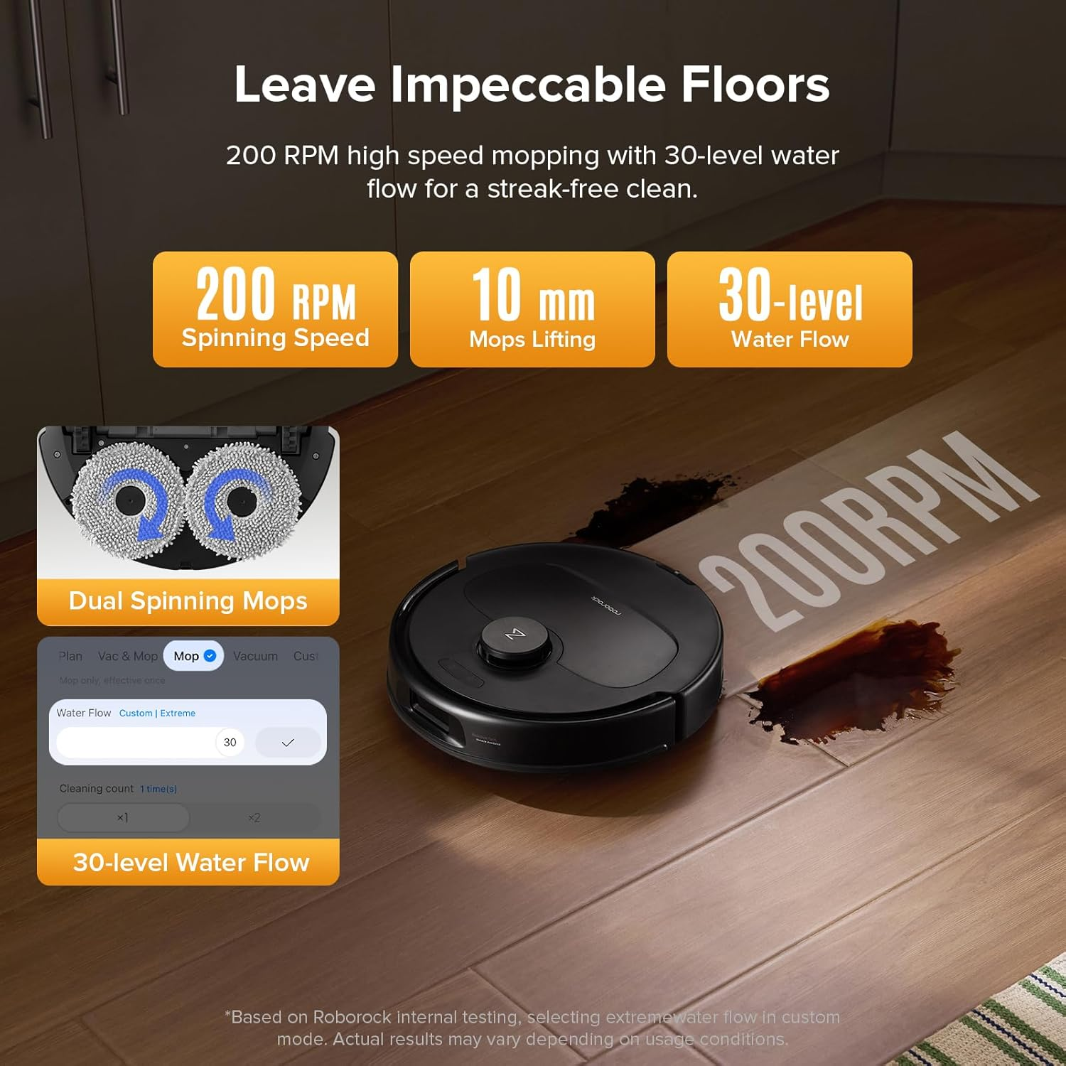 Roborock Qrevo L Robot Vacuum and Mop, All-In-One Vacuum Cleaner, 10,000Pa Powerful Suction, Self Emptying & Refilling, Self Mop Washing & Air Drying, Anti-Tangle Brushes for Home, Pet Hairs, Black image number 2