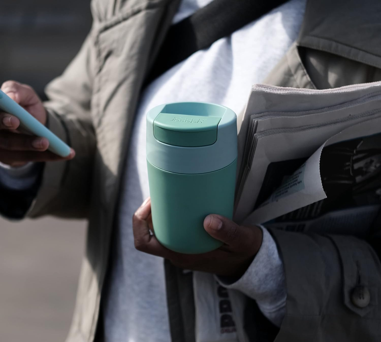 Joseph Joseph Sipp Hygienic,Travel Mug - 340 Ml (12 Fl. Oz), Green image number 1