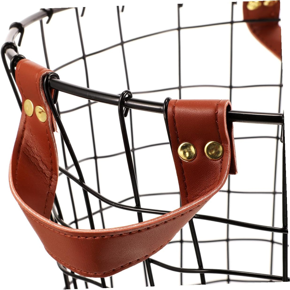 2Pcs Rustic Firewood Storage Baskets with Handles Metal Wire round Log Holders for Indoor Outdoor Large Capacity Firewood Carriers Farmhouse Style Storage Bins image number 1