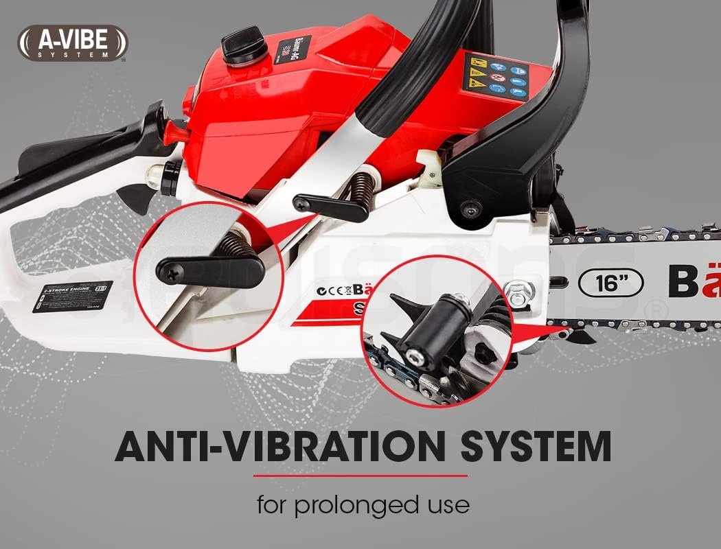 Baumr-Ag 38CC Petrol Chainsaw Commercial 16 Inch Bar E-Start 3.2HP Pruning Chain Saw, Pro-Series SX38 image number 4