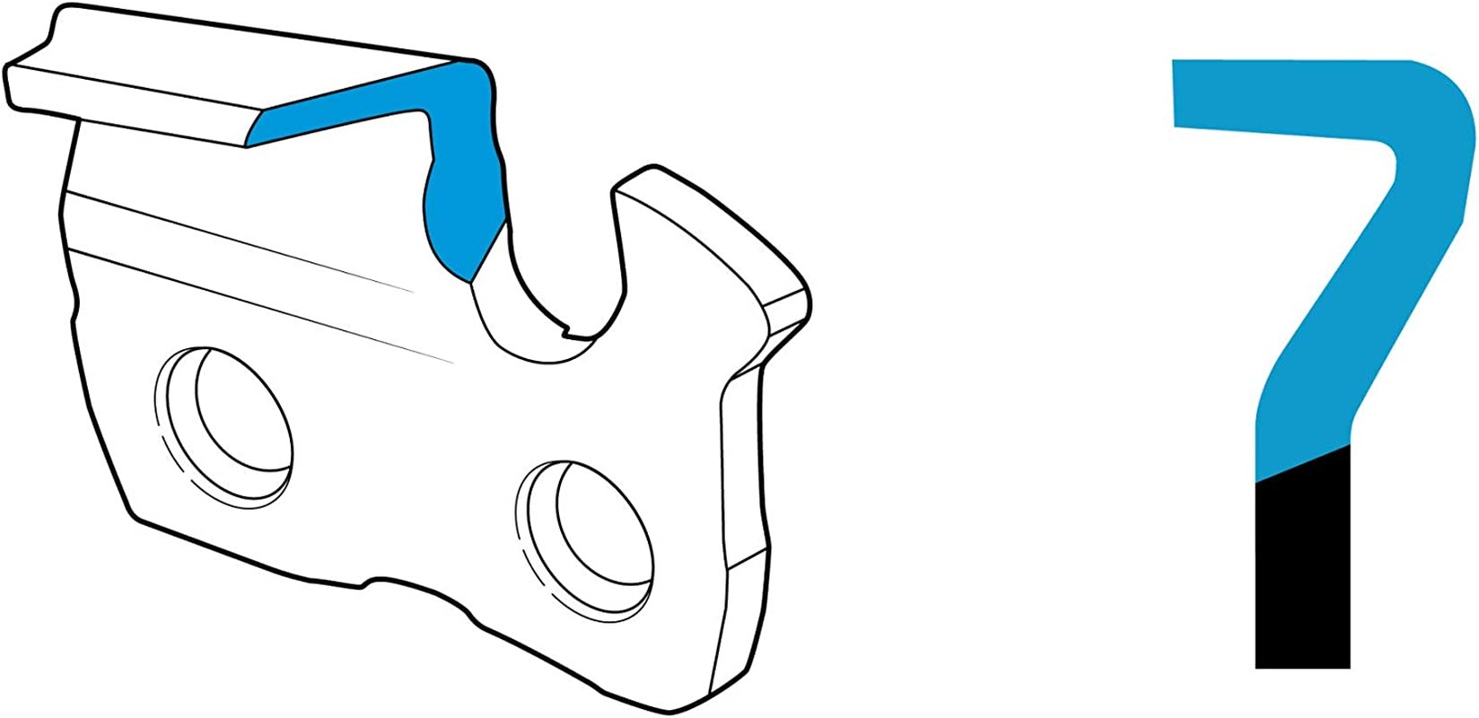 Oregon L74 Controlcut Replacement Chainsaw Chain for 18-Inch Guide Bar, 74 Drive Links, Pitch: .325", .063" Gauge, Fits Stihl Models with 18" Bars and .325" Sprockets Gray image number 2