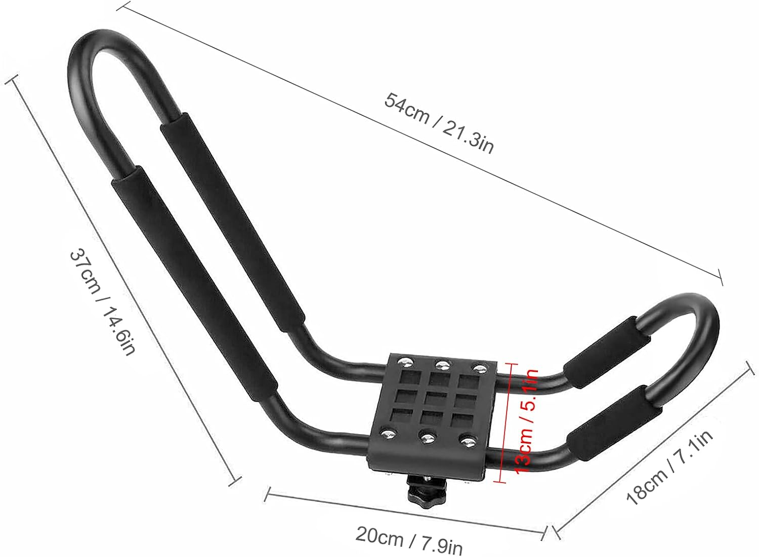 2 Pairs Kayak Roof Rack Kayak Canoe Boat Surfboard Roof Top Mount Rack for Car SUV Truck Crossbars image number 3