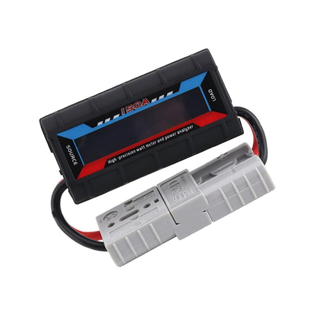 1 PCS 150A LCD Digital Amp Watt Meter Power Analyser Black Plastic Car Accessories Solar Caravan Meter for Anderson Plug Tool image number 3