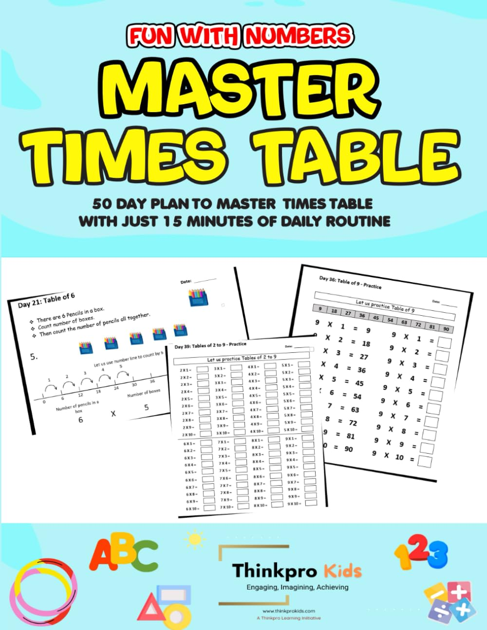 Fun with Numbers - Master Times Table: 50 Day Plan to Master Times Table with Just 15 Minutes of Daily Routine image number 1