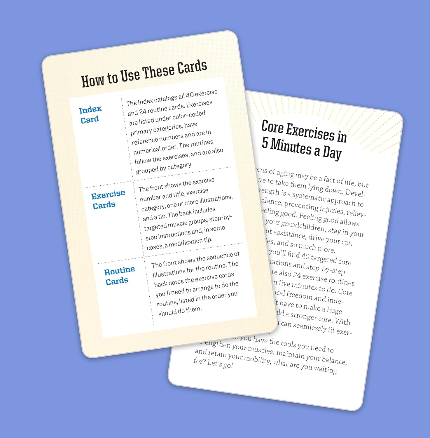 5-Minute Core Exercise Cards for Seniors image number 2