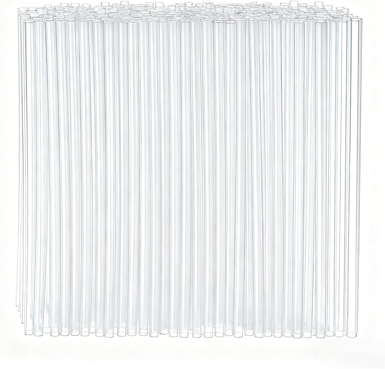 Drinking Straws 200 PCS 26Cm Reusable Colourful - Suitable for Juice, Tea, Coffee, Milk, Parties, Daily Use (Transparent)