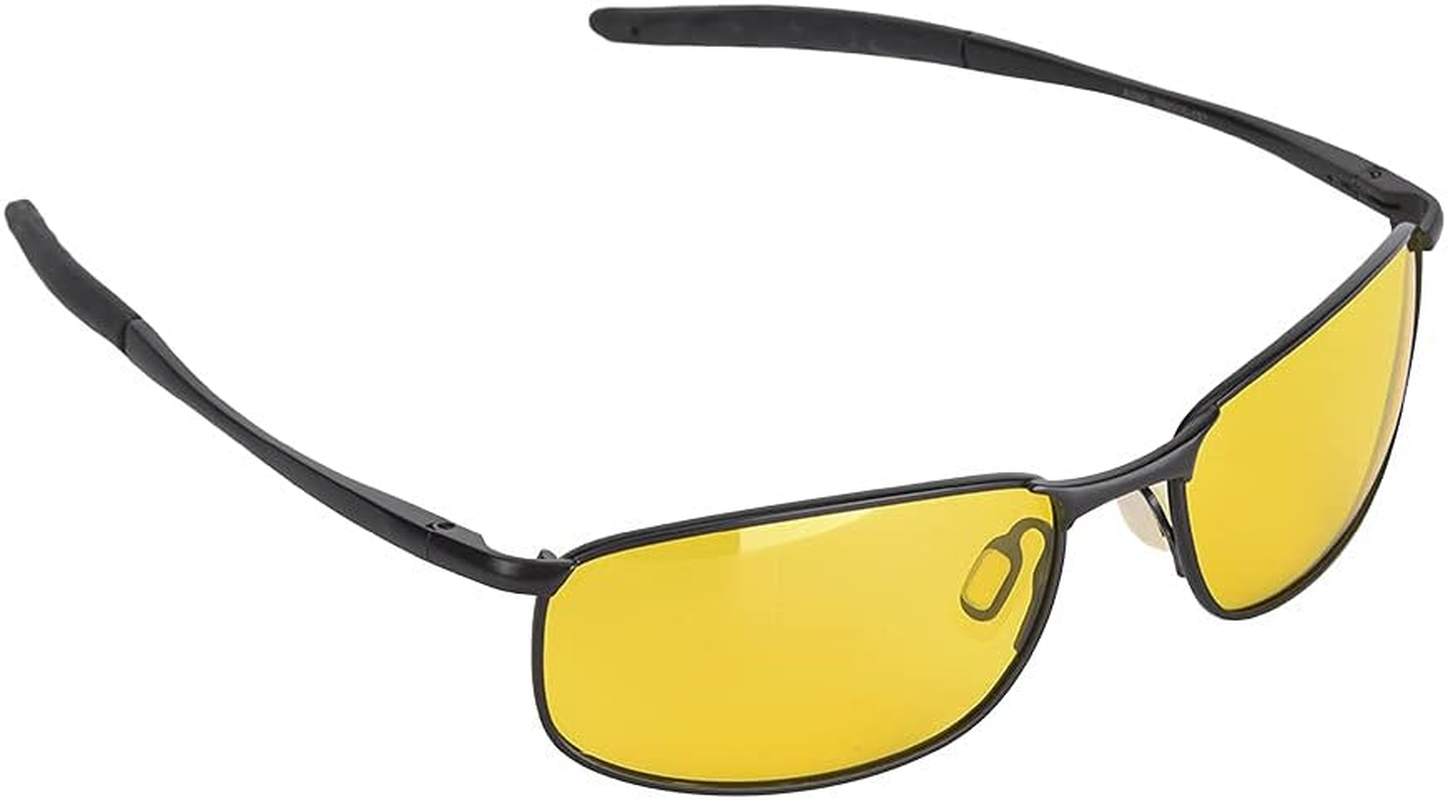 Yechiry Driving Glasses anti Glare Night Vision Goggles for Outdoor Sports Men Women, Polarized Sunglasses for Biking Fishing Hiking, Metal Frame Yellow Lens 2.4"X1.5" image number 6