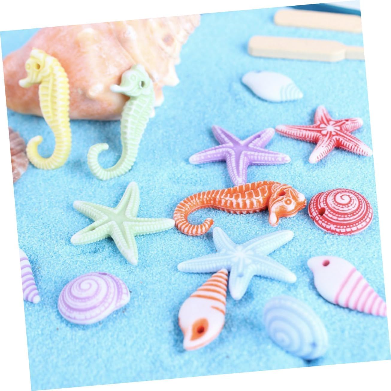 Fokmuaex 48Pcs Micro Sea Animals Decorations, Mini Aquatic Ornaments for Fish Tank, Aquarium Plants, DIY Potted Crafts, Christmas Terrarium & Ocean-Themed Projects image number 5