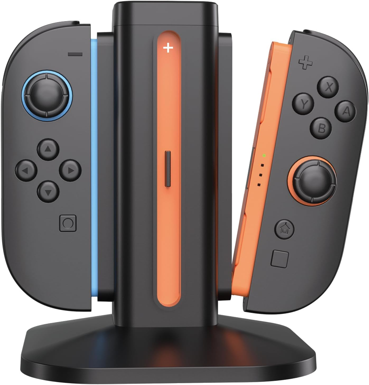 Switch 2 Joy Con Charging Station, LED Indicator, 4 Joycon Controller Charger Dock, USB Powered for Switch 2 Joy Con Controller (Black) image number 6