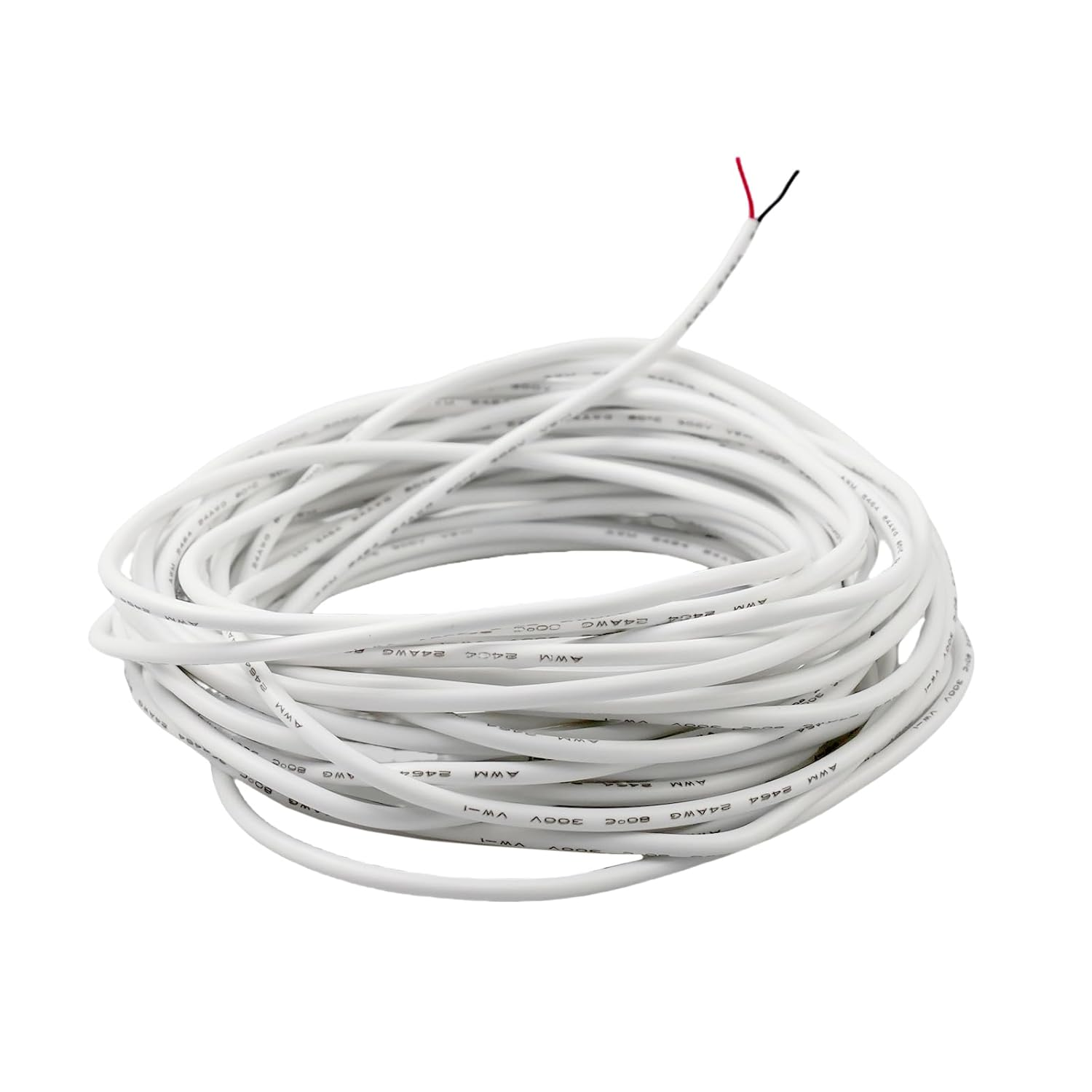 10 Meter 24AWG White Electrical Wire, Outer Diameter 3MM, 2 Core round PVC Mains Electrical Cable Twin Flexible Copper Cable, Wear-Resistant, Oxidation Resistance for Installing Low-Power Appliances image number 2
