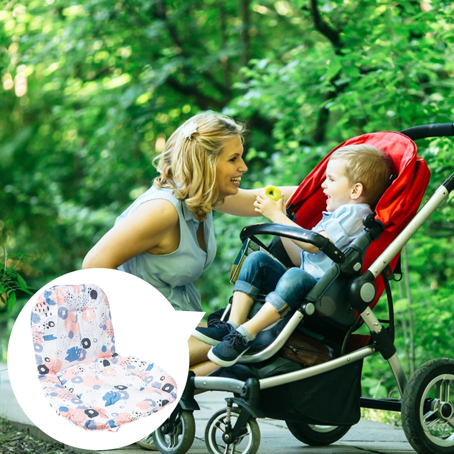 Beaupretty Colorful Stroller Cushion Pad Soft Cotton Seat Liner for Prams and Dining Chairs Warm Cart Insert for Travel and Outdoor Use Breathable Seat Support Cushion for Newborns image number 6