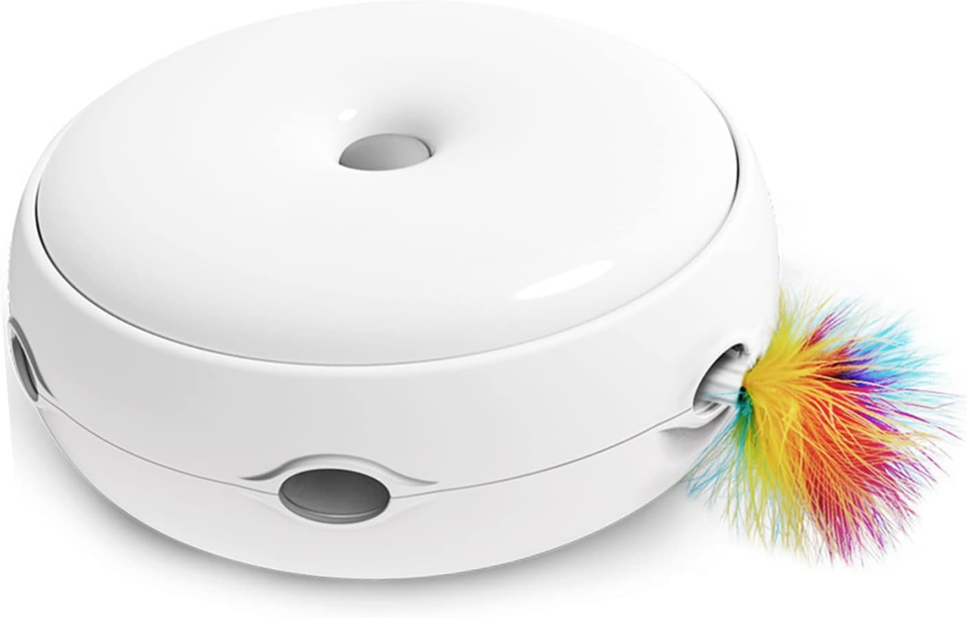 EVTSCAN Cat Feather Turntable Toy, with Sound and Light, Interactive Smart Electric Cat Toy, Offers Three Modes, Pet Supplies for Cat Kitten image number 2