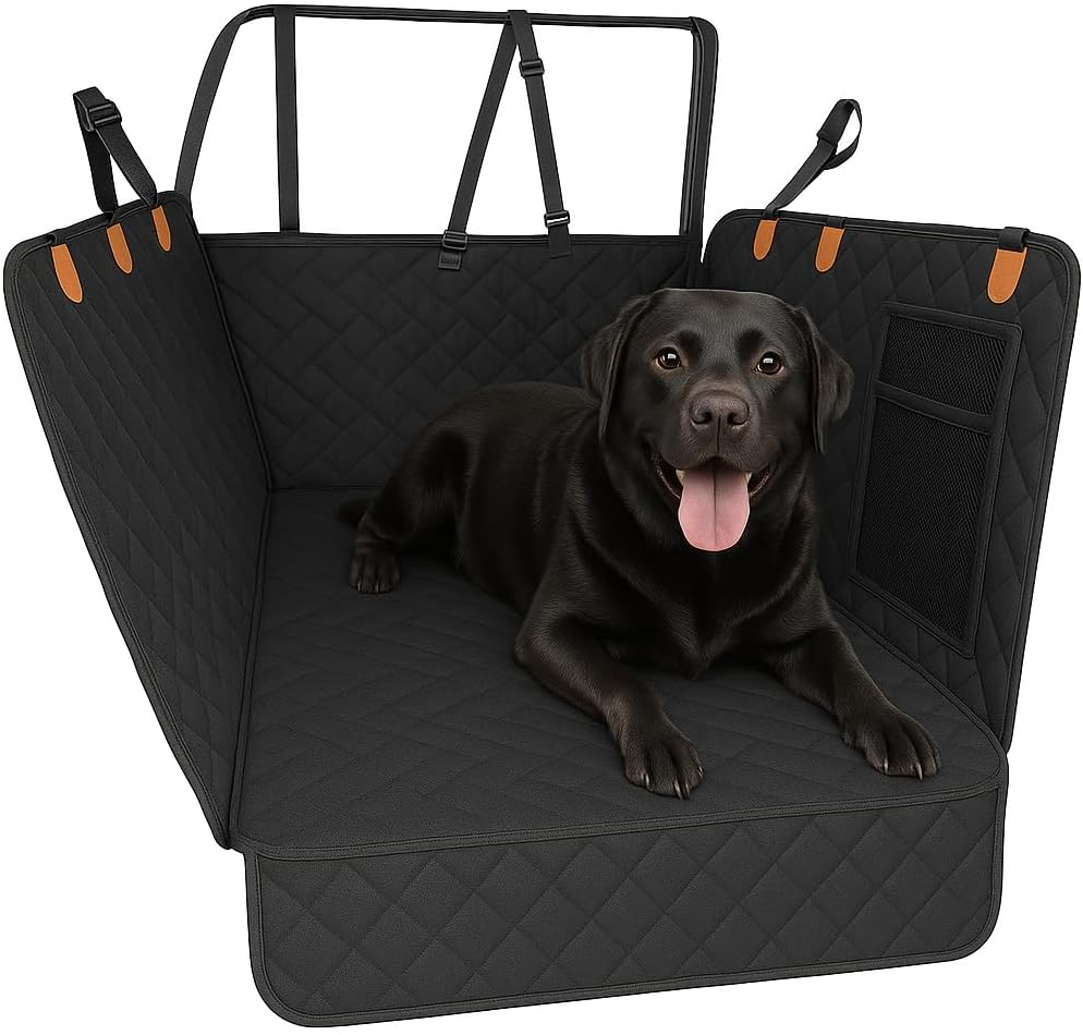 Dog Car Seat Cover for Back Seat &ndash; Waterproof Car Accessories for Dogs, Hard Bottom Hammock Protector, Non-Slip Mat, Car Seat Covers Interior, Pet Travel Bench &ndash; Pawliner (132 X 160 Cm) image number 2