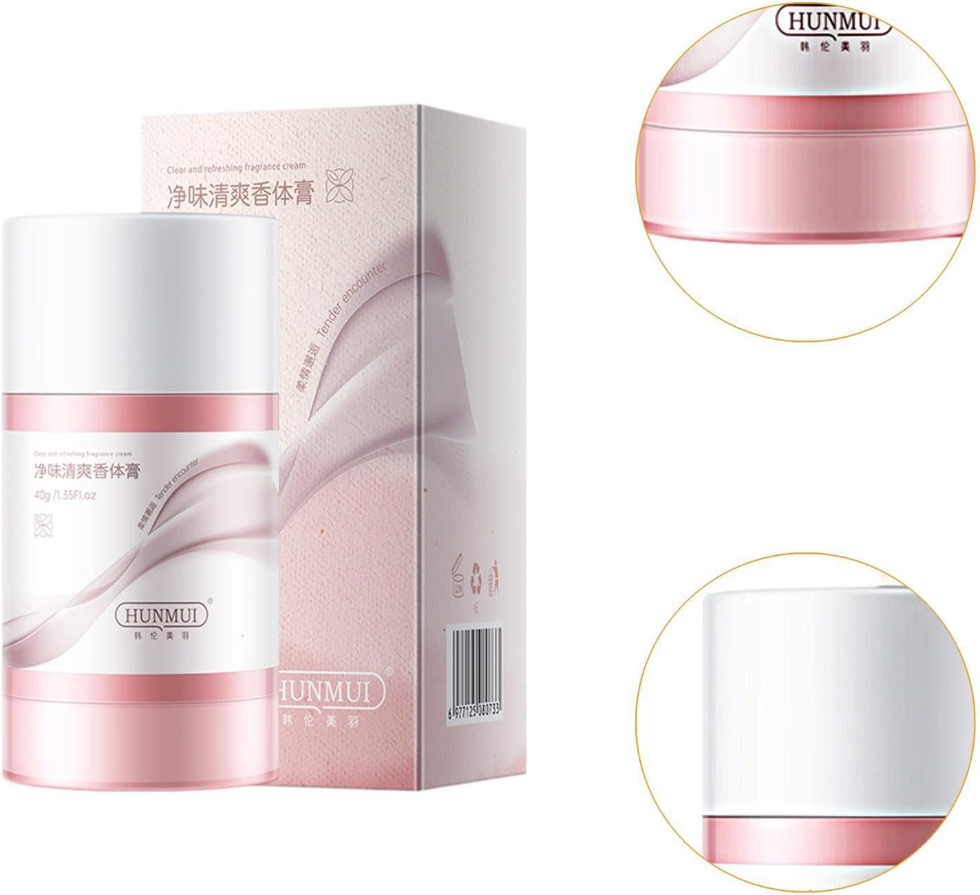 Kokiya Solid Perfume Bar, Solid Fragrance Deodorant 40G for Women, Fresh under Arms Mild Non Irritating Portable, Pink