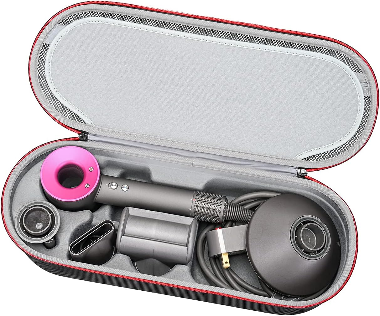 RLSOCO Travel Case for Dyson Supersonic Hair Dryer, Fits for Dyson Supersonic Origin/Nural Intelligent, Lightweight and Compact Design - Pink (Case Only)
