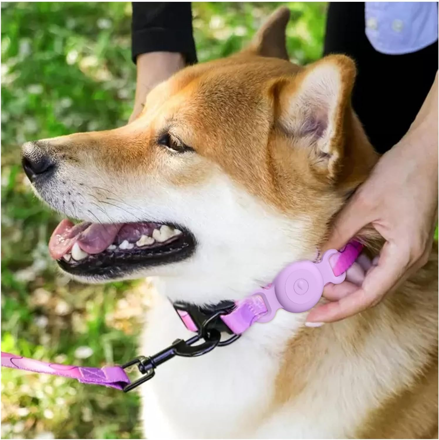 3 Pack for Airtag Cat Collar Holders, Anti-Scratch Silicone Case for Apple Airtag for Cat (Light Purple+Pink Sand+Matcha Green, Small)