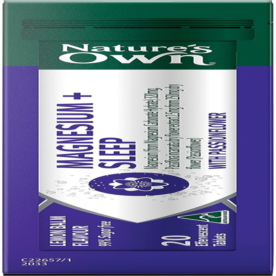 Nature'S Own Magnesium plus Sleep Tablets 60 - with Passionflower - Traditionally Used to Relieve Sleeplessness Due to Stress and Restlessness - Effervescent, Lemon Balm Flavour image number 2
