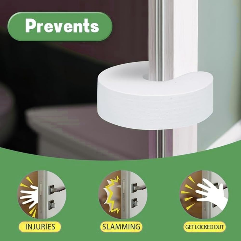 6Pcs Door Pinch Guard,Door Slam Stopper,Soft Foam Door Slam Stopper Safety,Finger Protectors, Made of Soft Foam to Keep Door Open,Prevent Finger Pinch Injury, Baby Safety Finger Guards image number 2