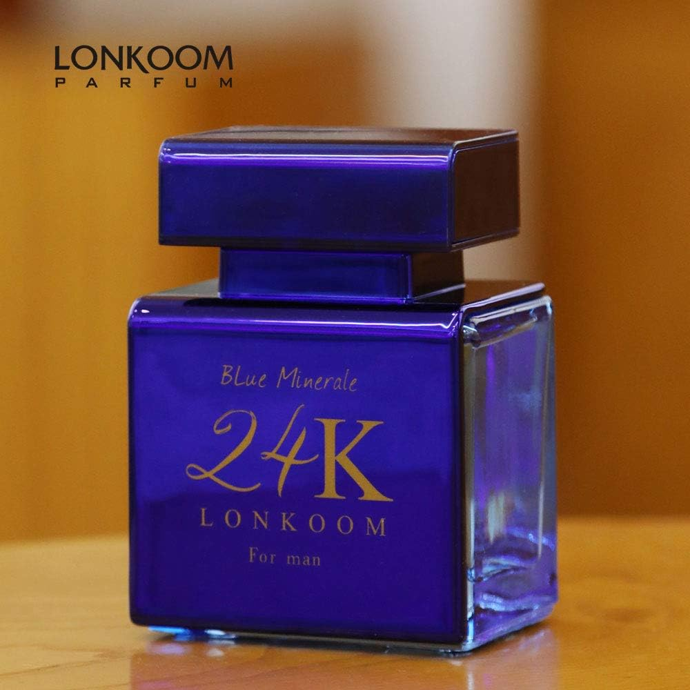 Lonkoom 24K Blue Minerale for Men 3.4 Oz EDP Spray image number 5
