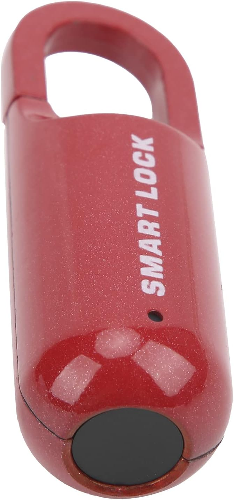 Portable Fingerprint Padlock, Keyless Fingerprint Lock, Security Mini Smart Lock, USB Rechargeable Digital Padlock, Suitable for Gym, Sports, Bike, School, Fence and Storage (Red) - Red image number 4