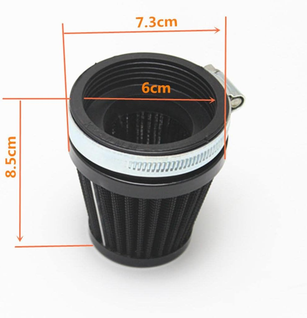 Eigell 2X 60Mm Motorcycle Air Filters - round Tapered Refit Pod Intake Filter image number 2