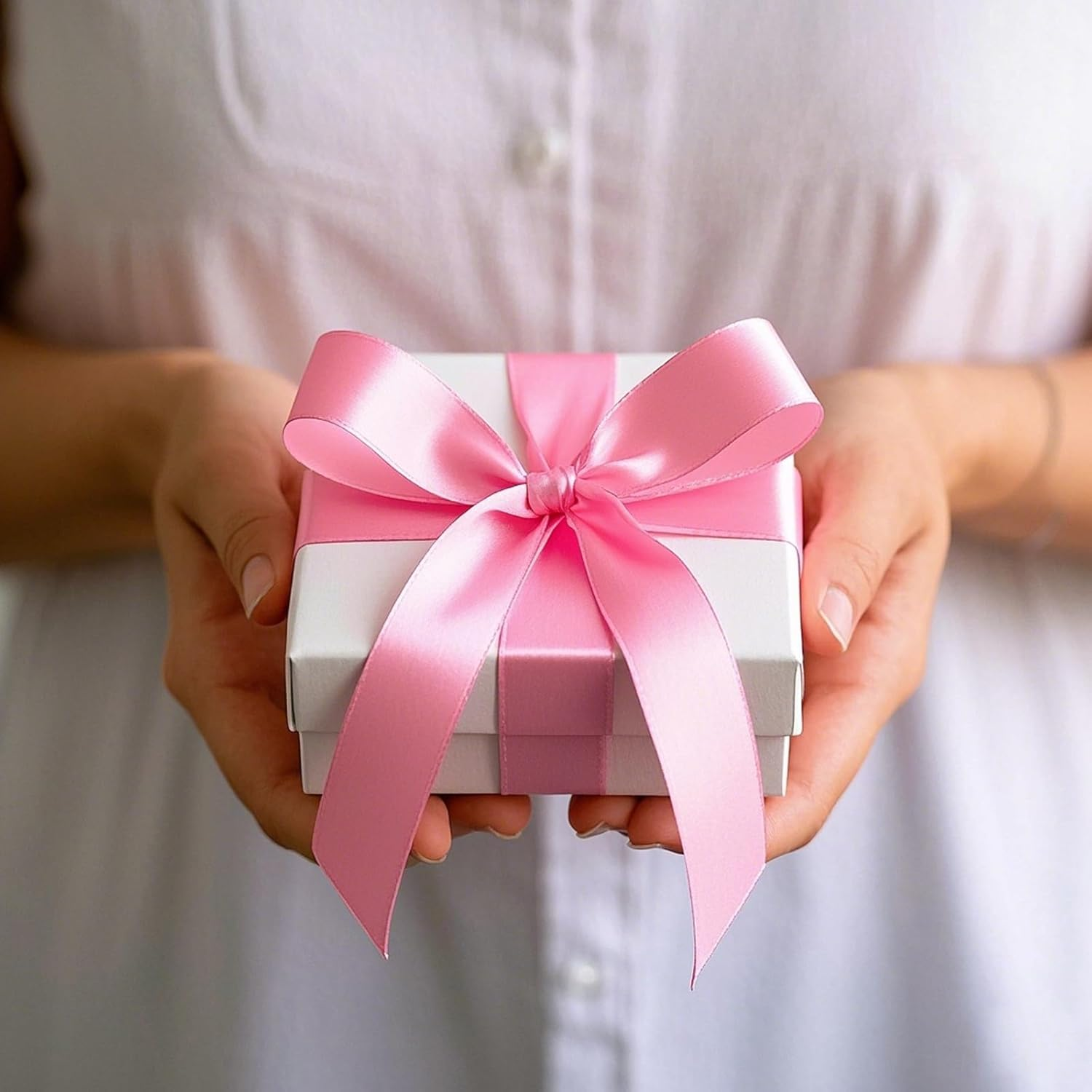 6 Rolls Pink Satin Ribbon 1-1/2 Inch Assorted Pink Satin Ribbons Solid Color Satin Ribbon Set for Gift Wrapping Flower Bouquet Wedding Valentine'S Day Mother'S Day, 5 Yards Each Color, Total 30 Yards image number 4