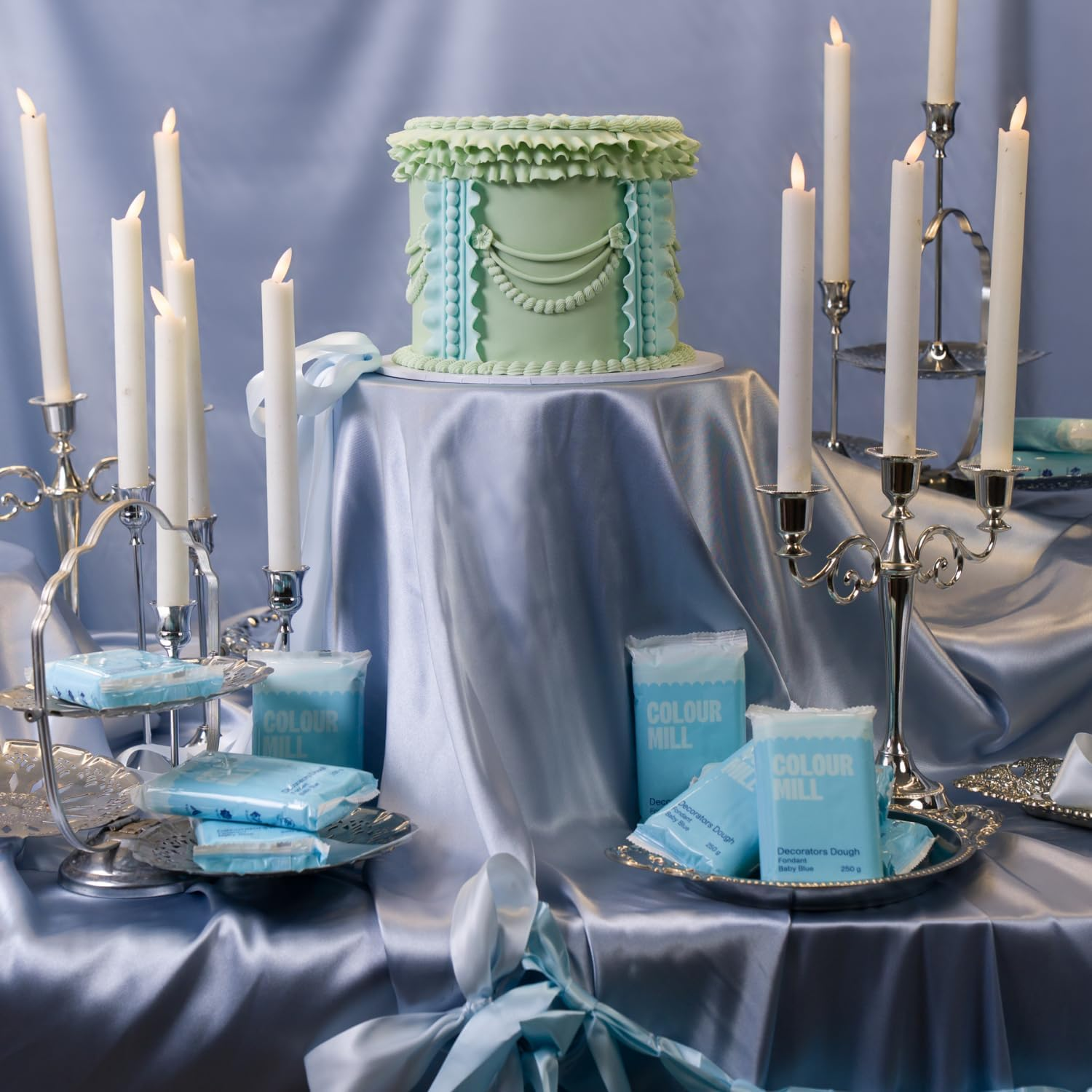 Colour Mill Decorators Dough Premium Ready to Roll Fondant Baby Blue 250G image number 3
