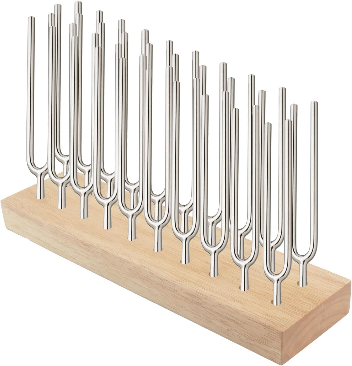 Klmnop Tuning Fork Holder, Wooden Tuning Fork Storage Rack Holds up to 20 Tuning Forks for Convenient Storage(Fork Not Include) image number 2