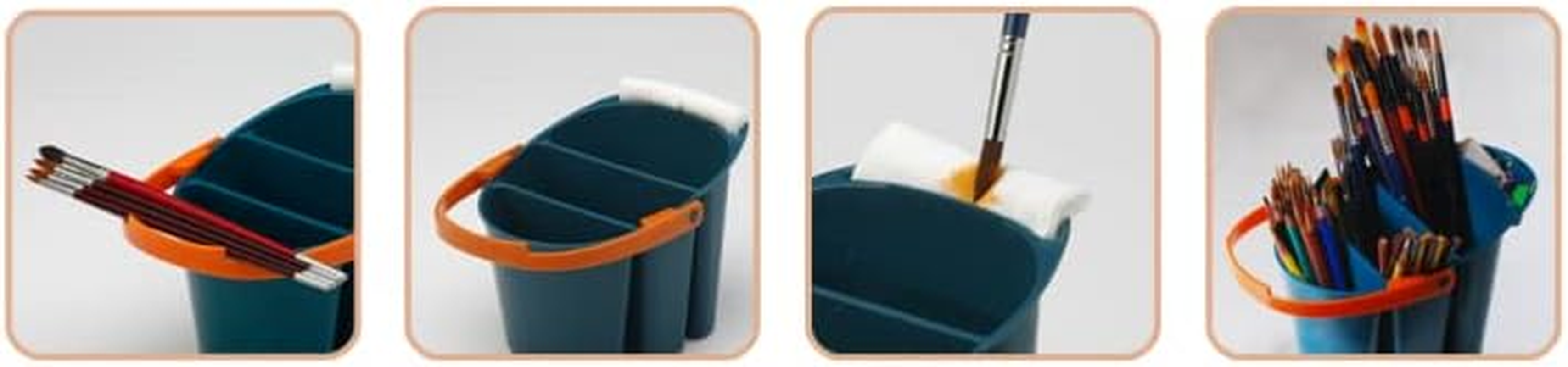 Martin 92-WP4021 Mijello 2-Liter Water Bucket Blue with Orange Handle, Small image number 2