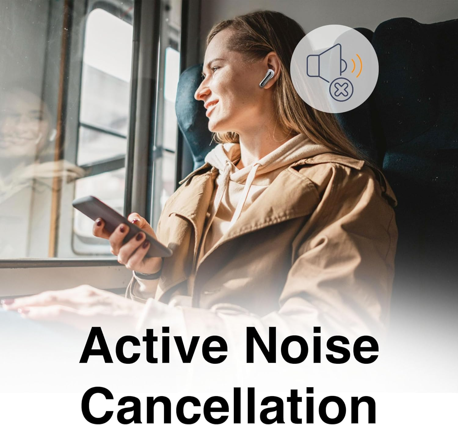 Laser Noise Cancelling TWS Earbuds, Active Noise Cancellation, Bluetooth 5.4, 12 Hrs Playtime, USB C Charging, Voice Assistant - Compatible with Smartphones, Tablets, Laptops, Pcs, Tvs image number 2