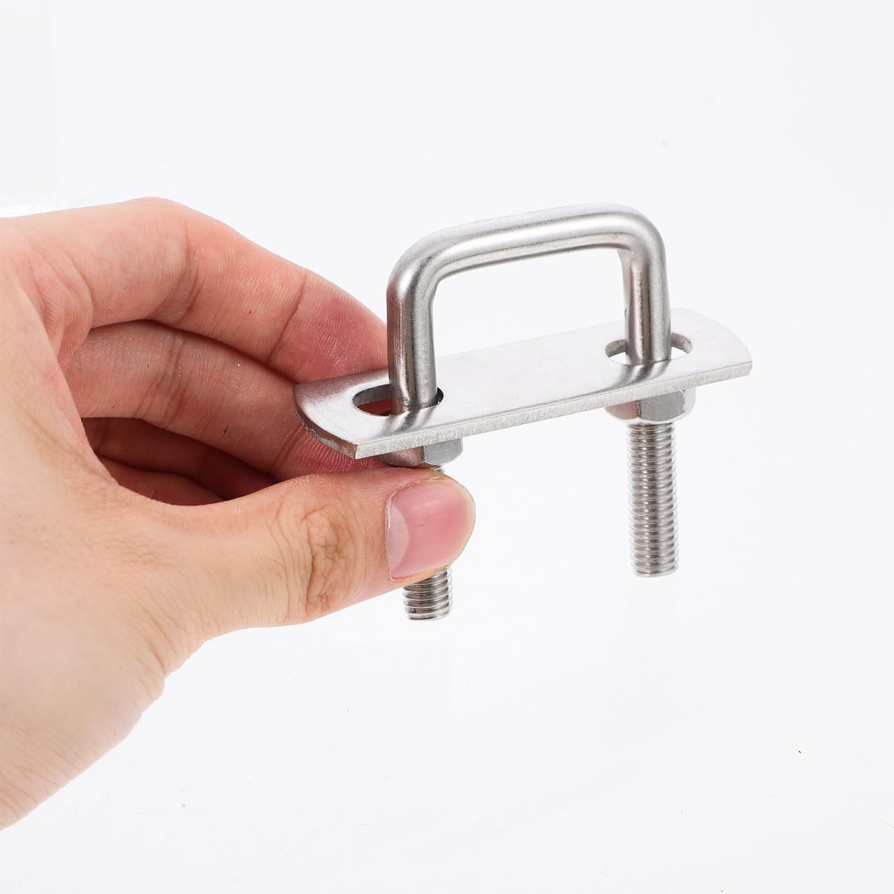 4Pcs Stainless Steel U Bolts 1-1/4 Internal Width Heavy Duty Square Bend U-Bolt Fasteners with Washers and Nuts for Trailer Boat Accessories image number 6