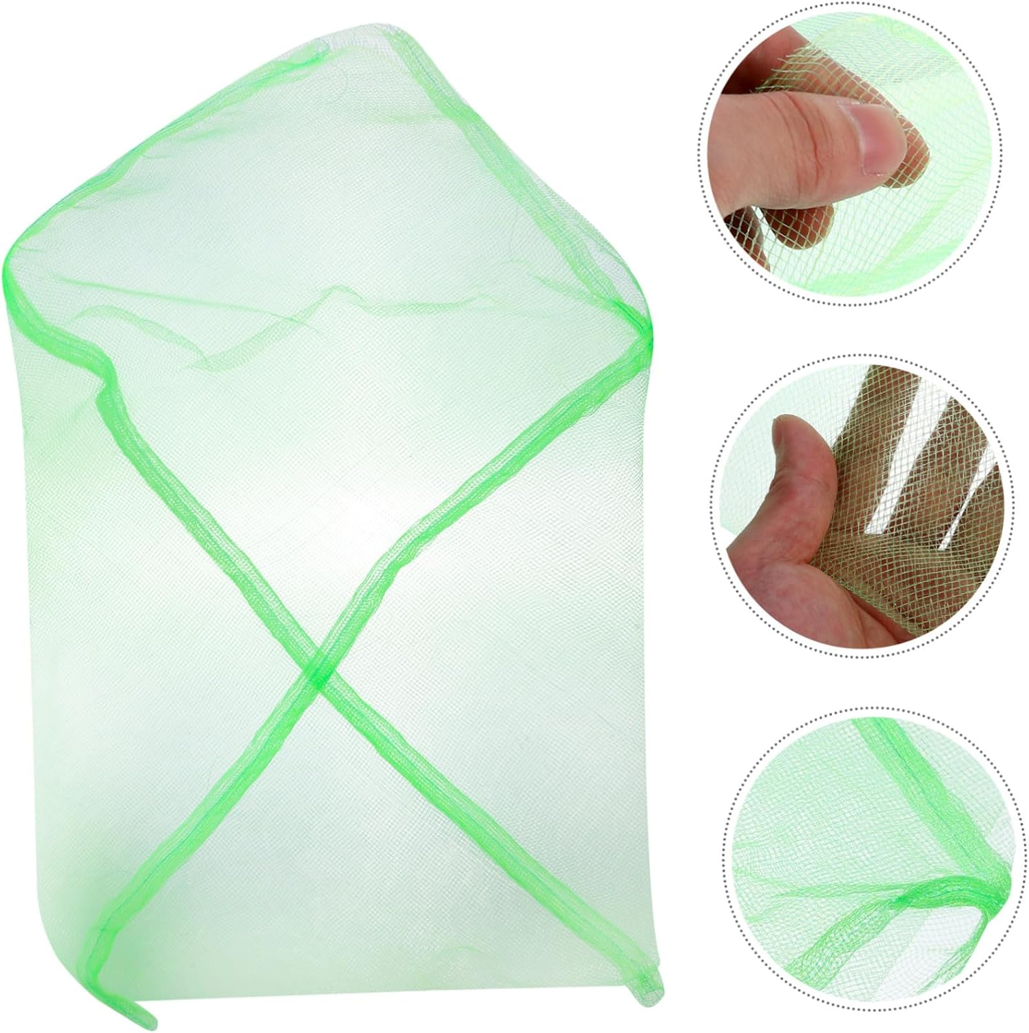 10Pcs Portable Crab Mesh Bags with Drawstring Wear-Resistant Fishing Net Bags for Outdoor Crab Storage and Fish Collection Lightweight Breathable Pouch for Garden Use image number 3