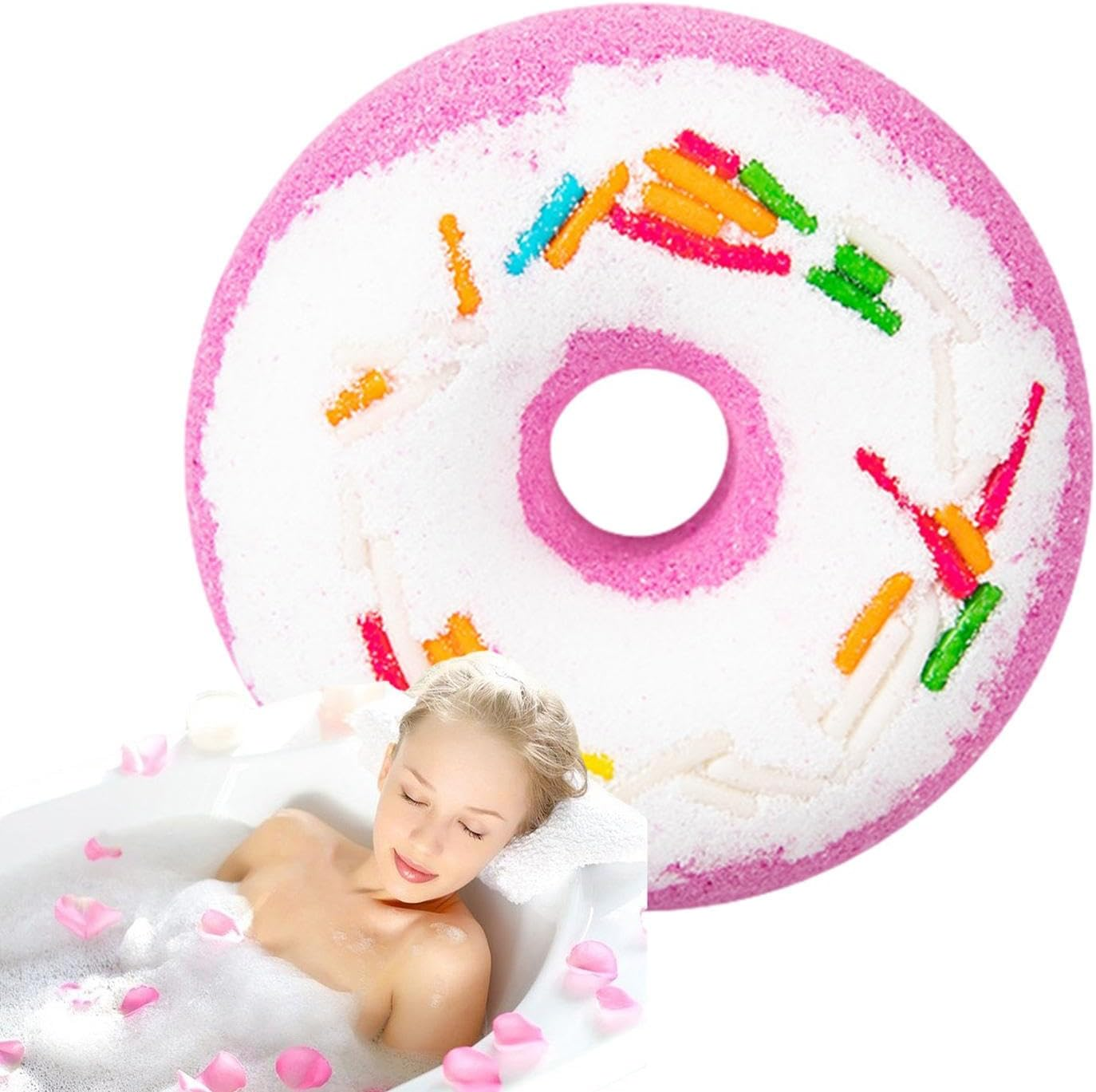 Shower Bombs Aromatherapy - Shower Steamers Aromatherapy | Shower Fizzies, Donut Design, Christmas Stocking Stuffer, Birthday Mothers Day S - Lemon image number 5