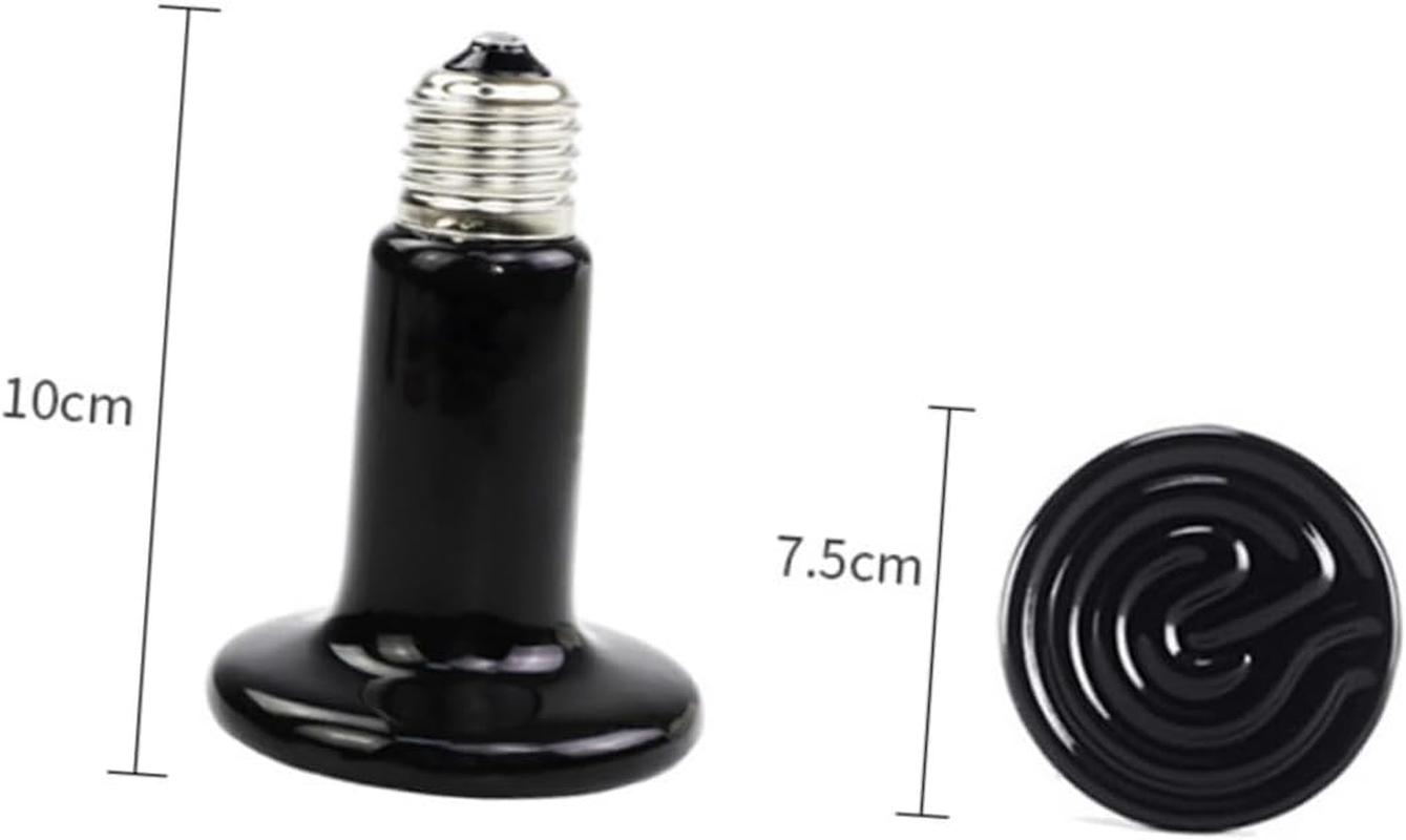 Kisangel 150W Reptile Heat Lamp Bulb Set E27 Ceramic Light Holder for Lizards Snakes image number 4