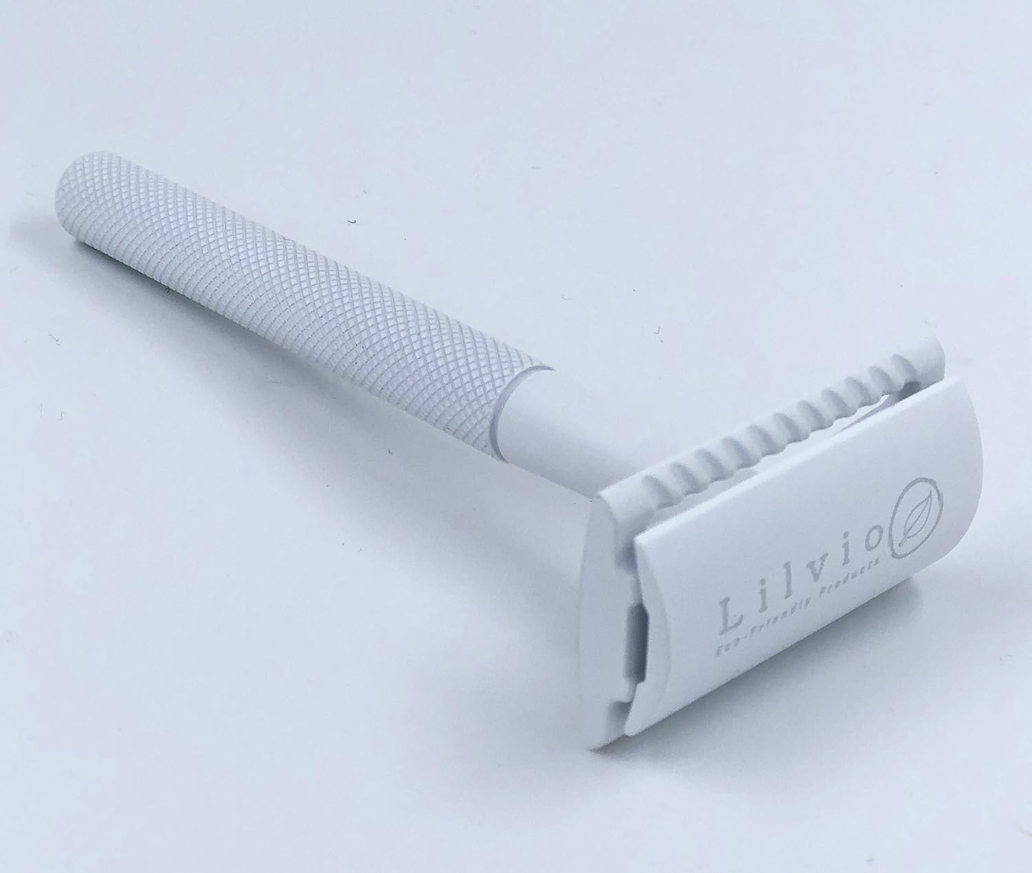 Lilvio Reusable Safety Razor & One Double Edge Blade. Choose from 9 Colours (White) - Baby Blue image number 7