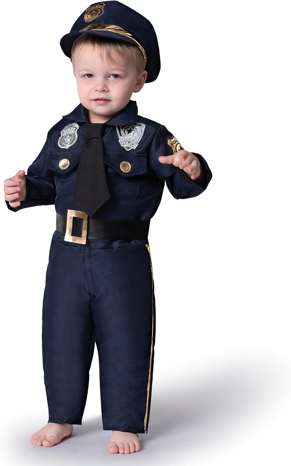 Spooktacular Creations Halloween Toddler Police Costume, Police Costume Kids Baby Halloween Pretend Play School Dressup Party image number 2