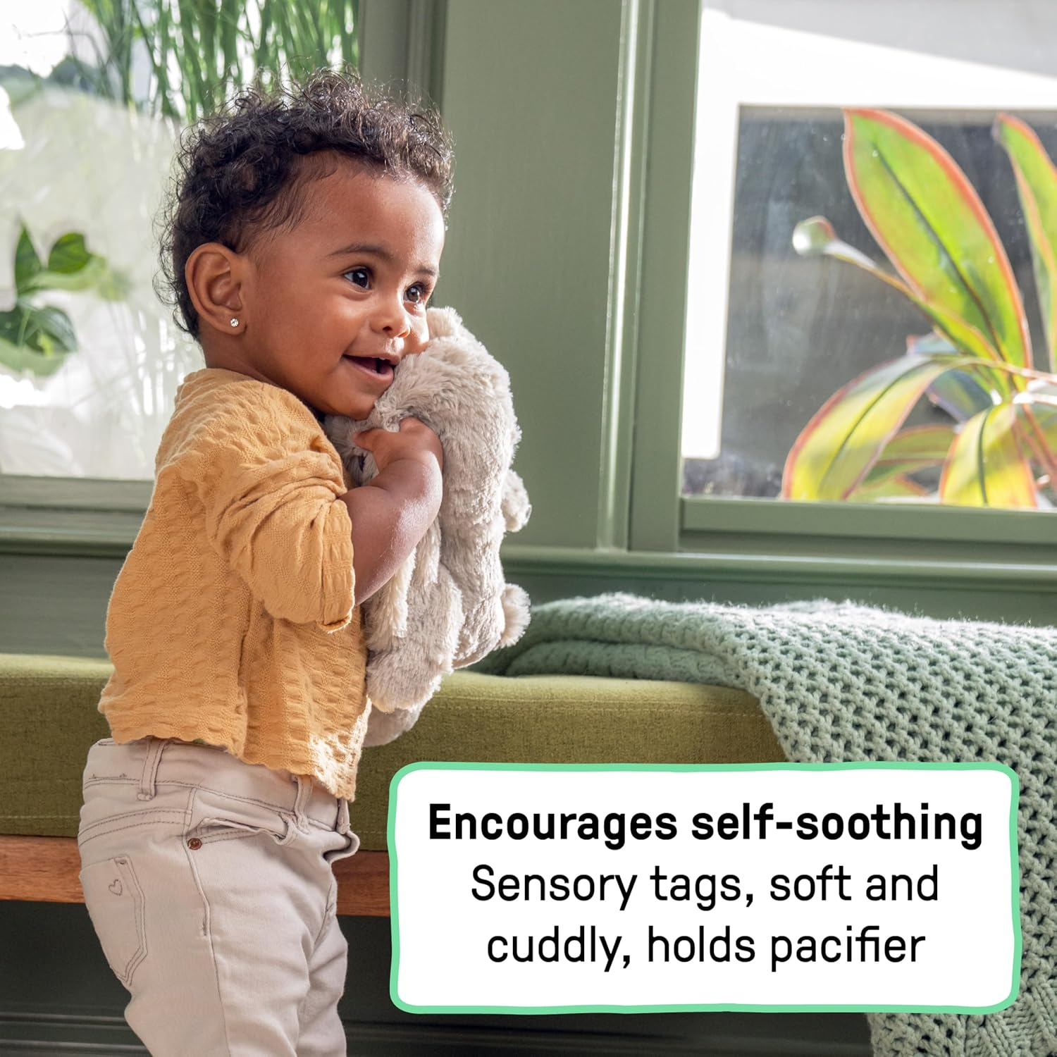 Ingenuity Sylvi Cuddle Pal Daytime Baby Soother​, Cry Activated, 8 Soothing Songs, 0+M - Plush Bunny image number 5