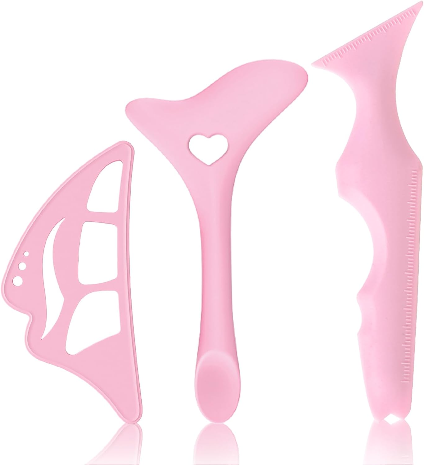 DAGEDA 3Pcs Eyeliner Stencils Set, Suitable for Eyetour Eyeshadow, Eyeliner,Mascara Shield,Reusable Silicone Eyebrow Stencils Eye Liner Tool Multi-Functional Makeup Tool(Purple)