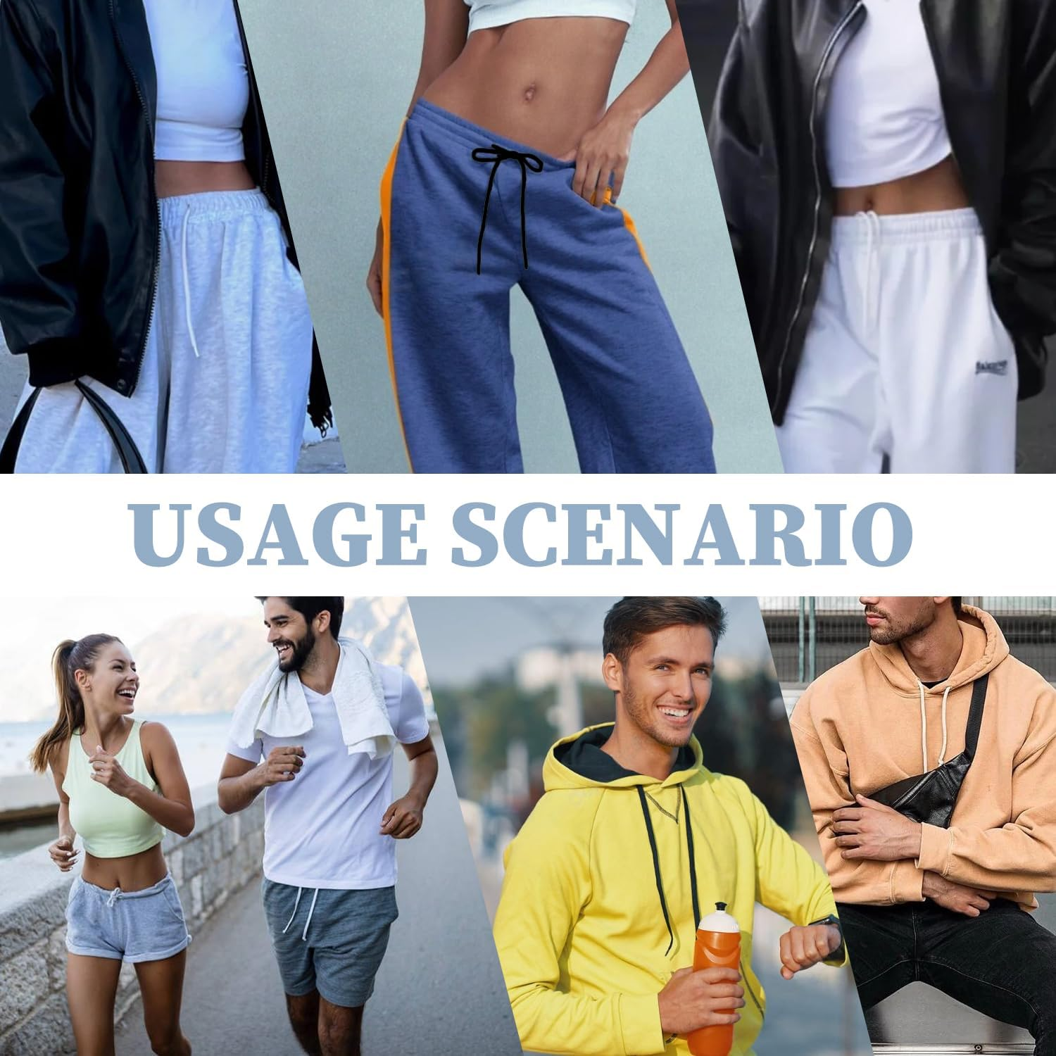 TORMEN Replacement Drawstrings Drawcords 51IN Cotton Drawstring Cord with Easy Metal Threader Adjustable Easy to Install Perfect for Hoodies Activewear(2Pcs Black Flat+Silver) image number 5