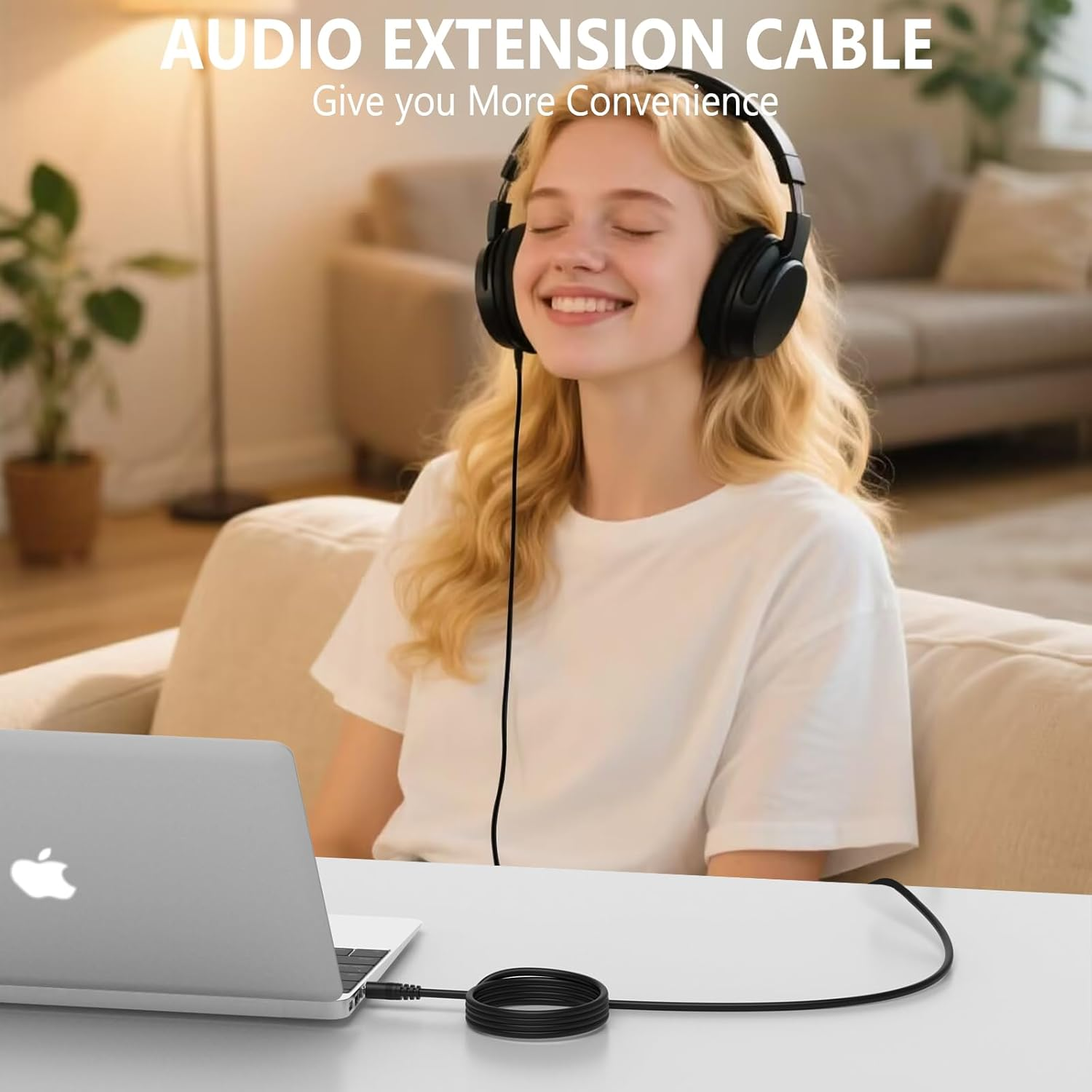 3.5Mm Aux Cable, Hi-Fi Stereo Gold-Plated TRS Male to Male Audio Cord for Car, Home Stereos, Headphones, Iphone, Ipad, Ipod, Samsung Phones, Sony,Echo Dot, Speakers & More (3.3Ft/1M) image number 2