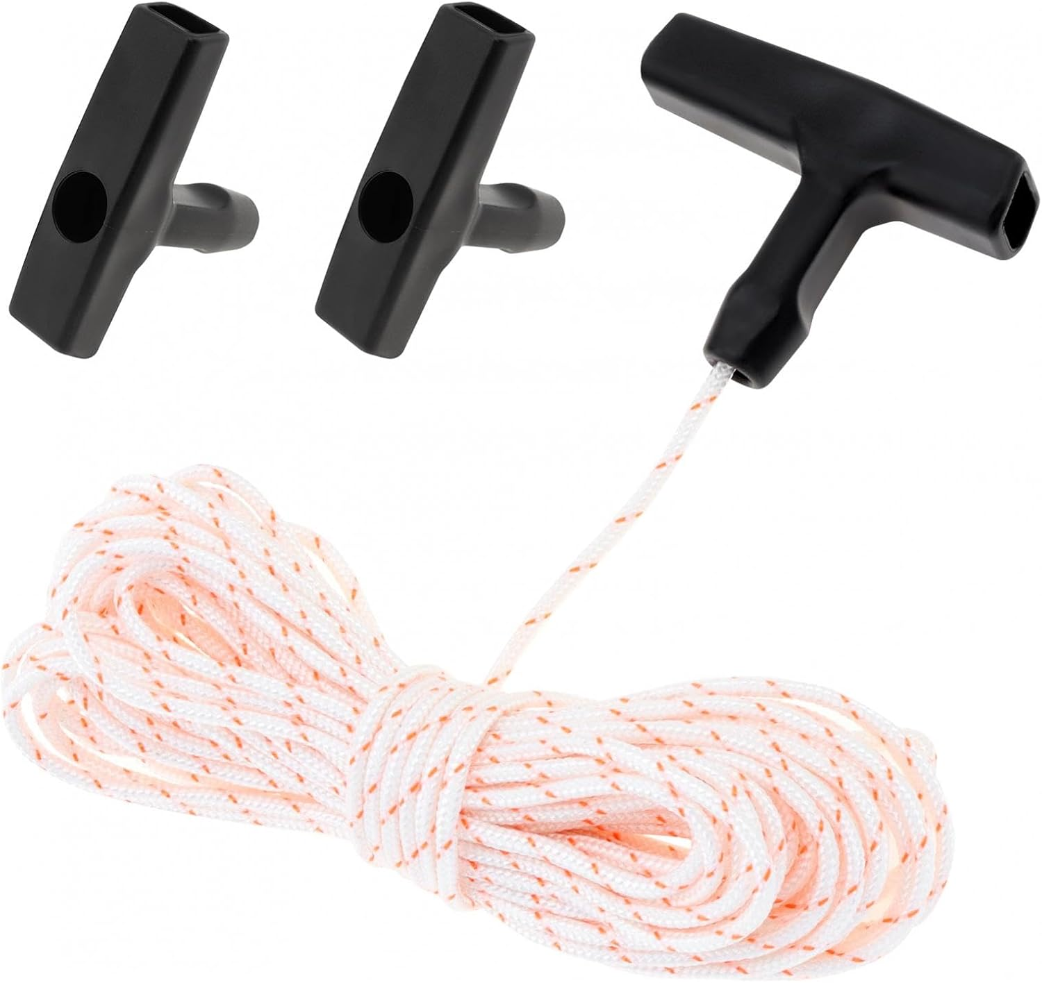 Windance 3Pcs Starter Handle 10-Meter 3.0Mm Recoil Starter Rope Pull Cord for Lawn Mower Chainsaw Trimmer Edger Brush Cutter Engine Parts