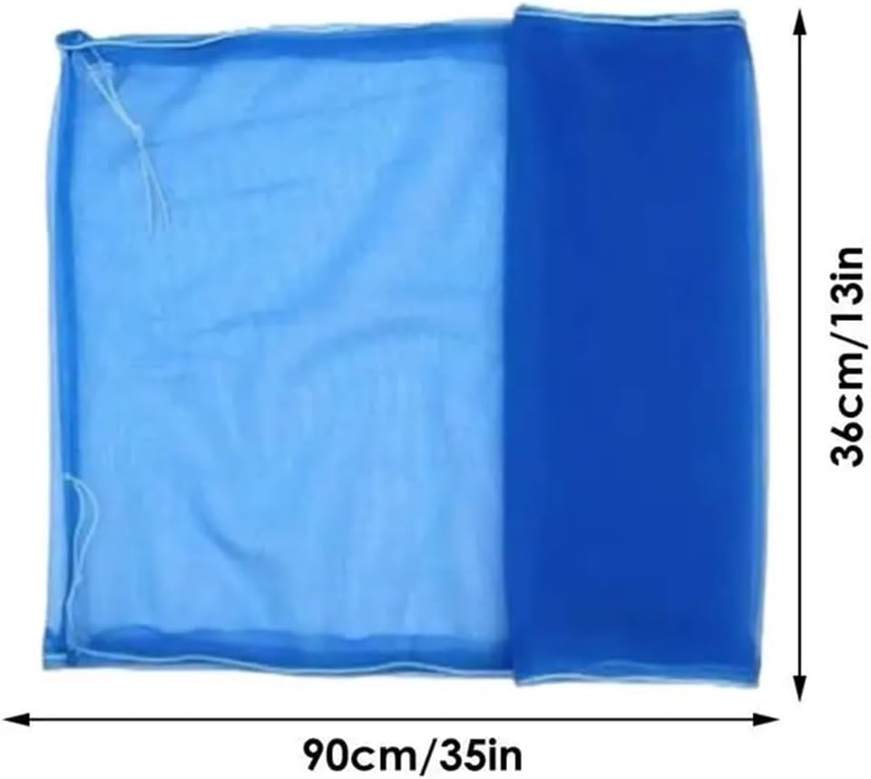 Zqnaznfdelarge Bird Cage Cover, Bird Cage Mesh Net Cover 2Pcs Adjustable Elastic Nylon Mesh Birdcage Cover with Drawstring Birdseed Parrot Cage(Blue) image number 1