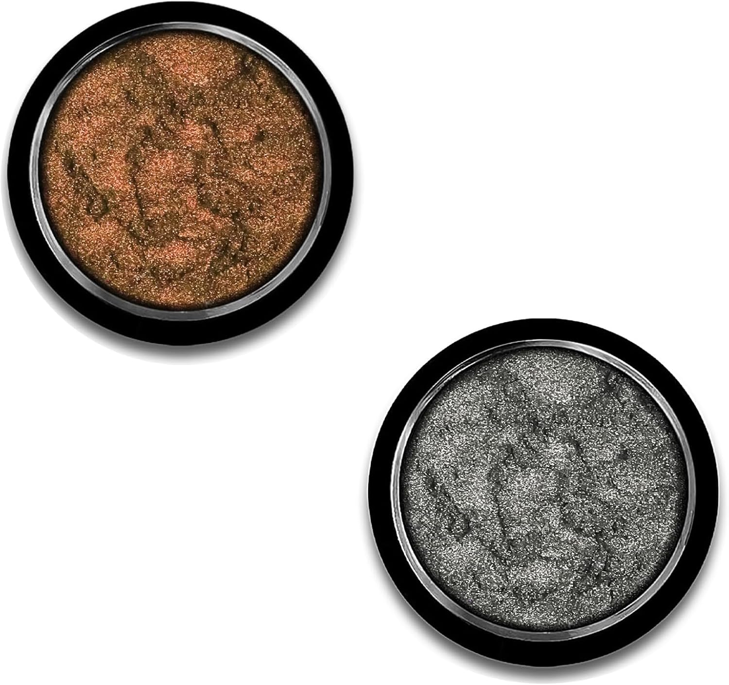 Jeyzuroa 2PCS Chrome Nail Powder Set - Mirror Effect Metallic Dust & Holographic Glitter for DIY Gel Polish Nail Art, Manicure, Resin Craft (Dark Silver & Gold) image number 5