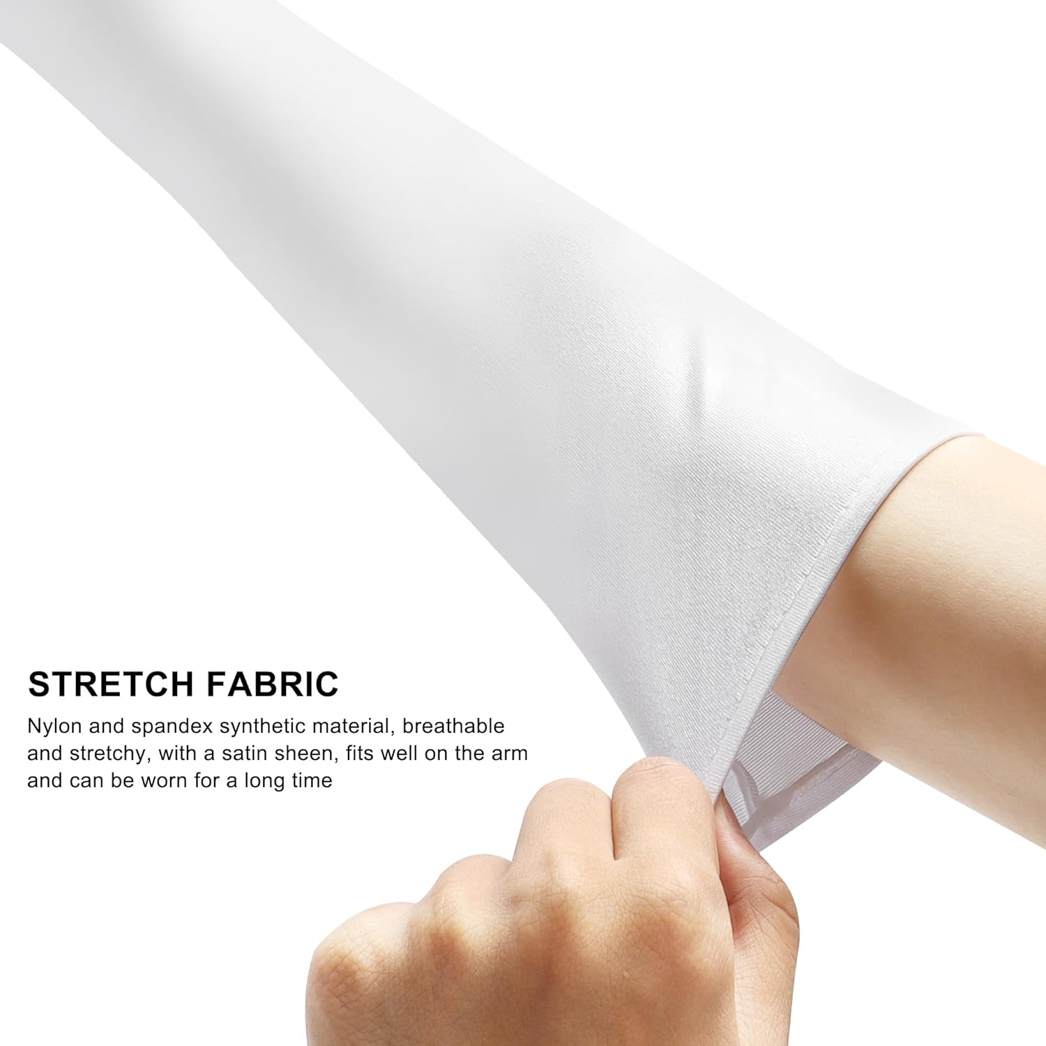 JUNART Long Satin Gloves,Elegant Elbow Length Gloves for Opera Party, Wedding, Evening Dresses,Carnival Costume, Dance image number 5