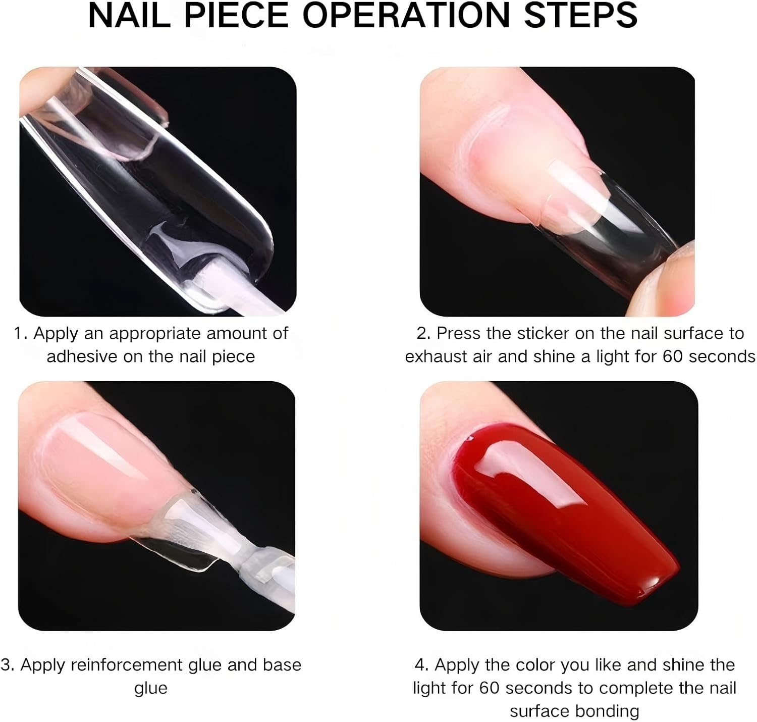 AYOCULTURE Nail Tips for Gel Extensions - Premium Quality, Easy Application - Short Ballet image number 5