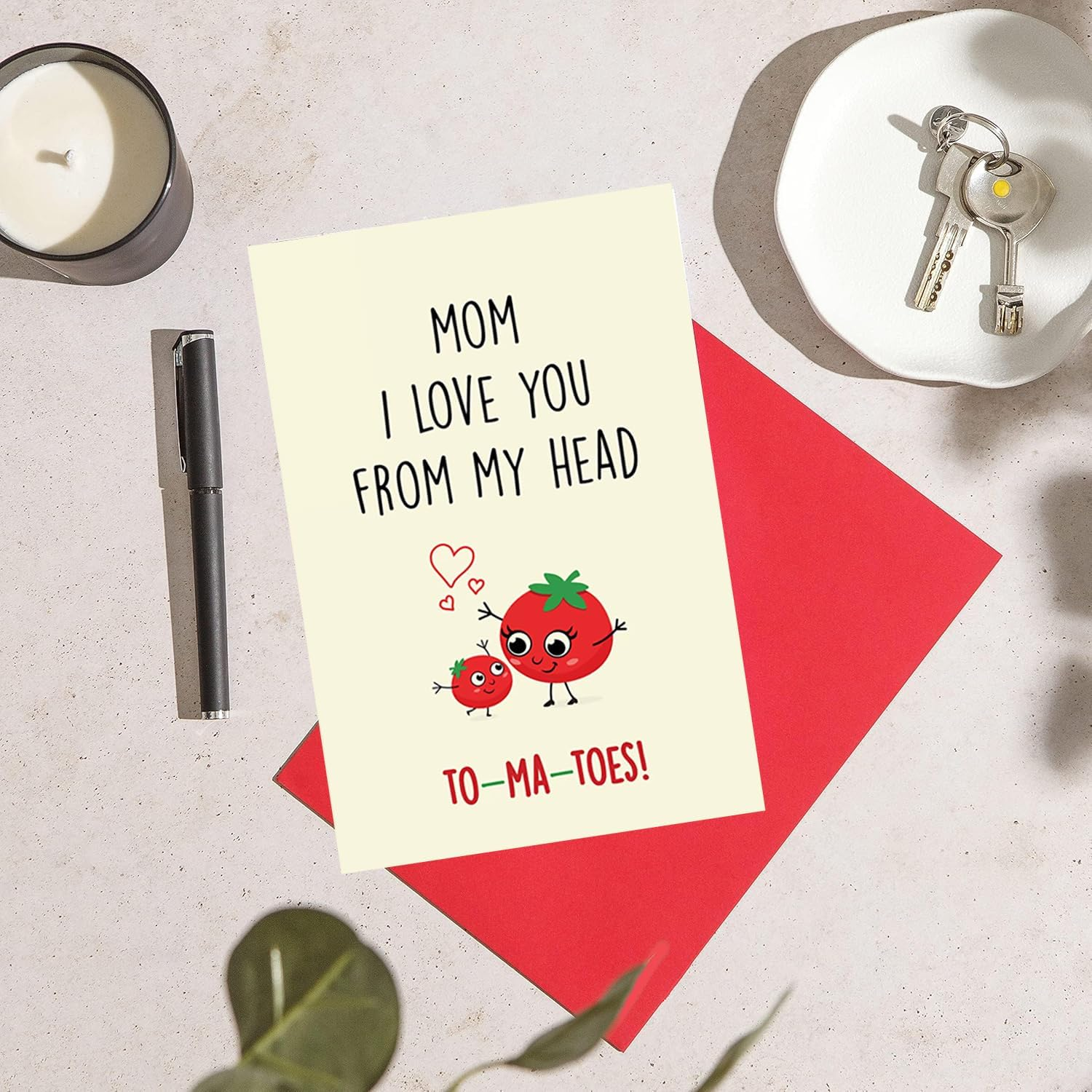 Funny MOM Greeting Card, Mothers&rsquo; Day MOM Birthday Valentines Day Gift, I Love You from My Head To- Ma -Toes Card image number 1