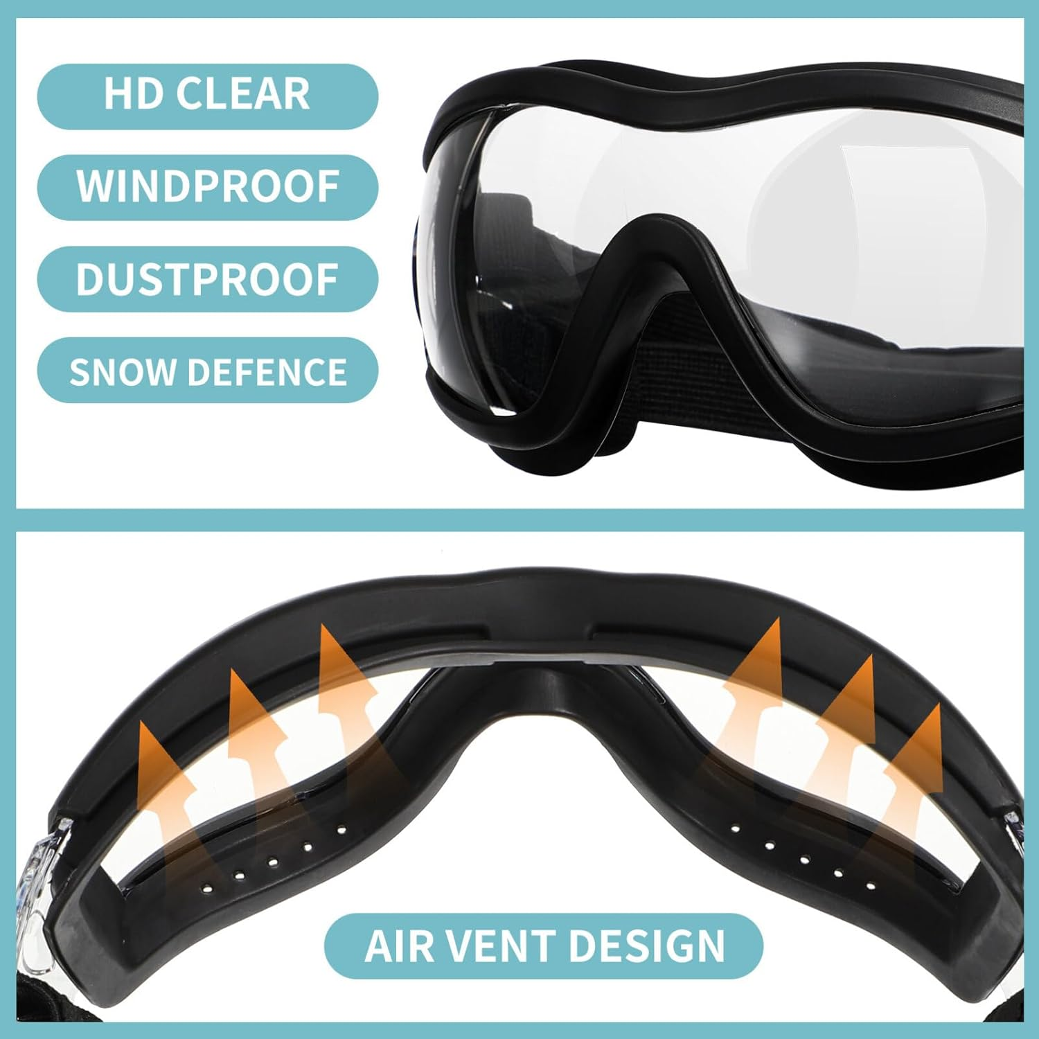 Iplusmile Pet Goggles Windproof Eye Protective Glasses Uv Protection for Dogs and Puppies Lightweight Outdoor Eyewear with Adjustable Strap image number 5